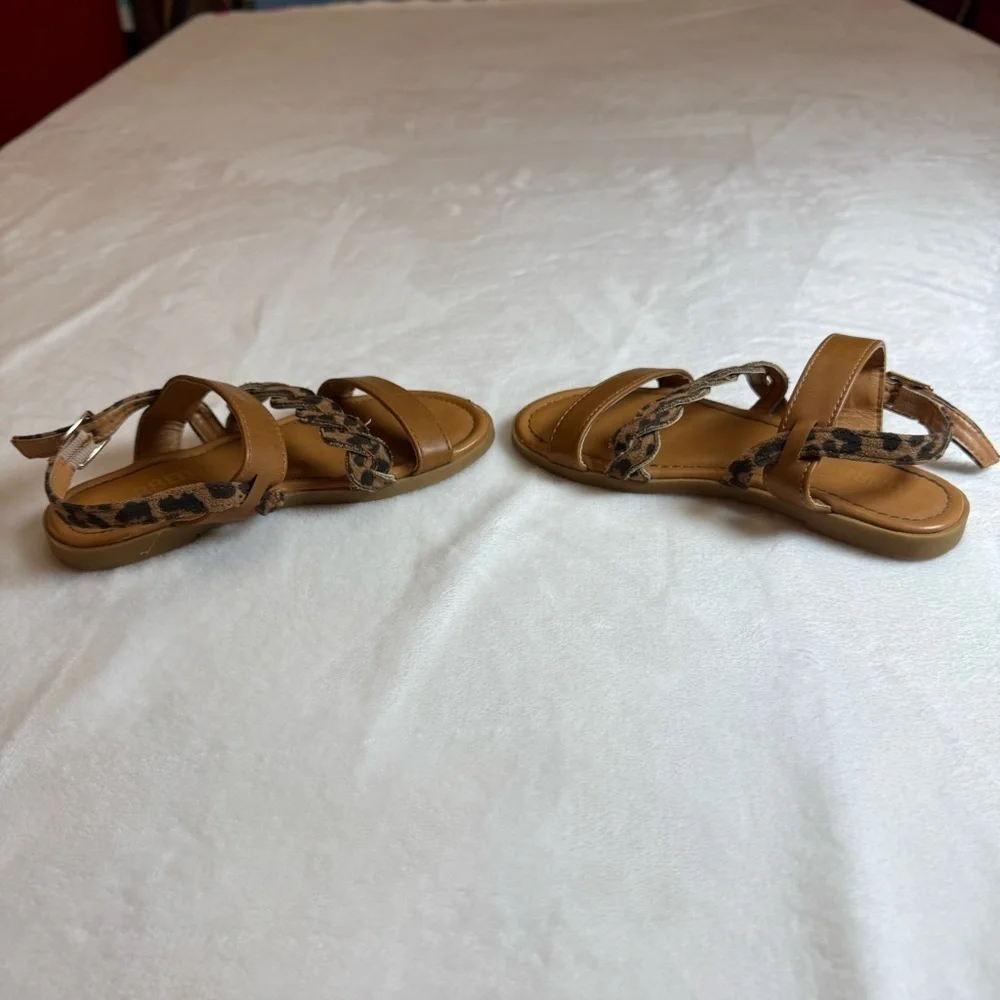 Unr8ed Leopard Print Strap Sandals